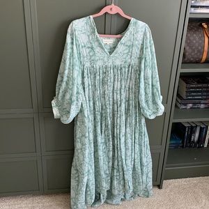 Daughters of India Kyra Midi Dress L Jade